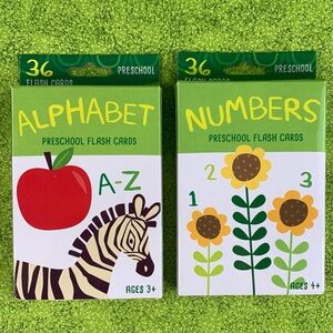 Alphabet and Numbers Preschool Flash Cards Set